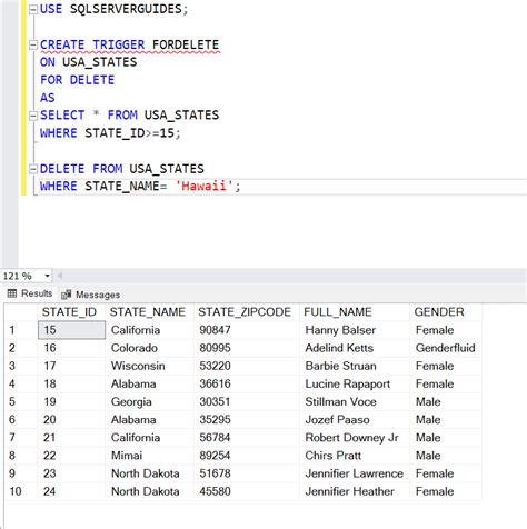 Trigger For Delete In Sql Server