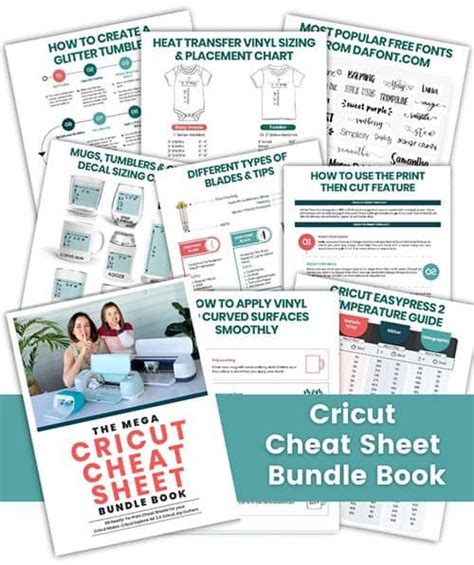 The Mega Cricut Cheat Sheet Pdf Book Cricut Cheat Sheets Artofit