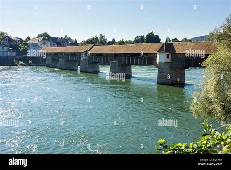 Bad Säckingen wooden bridge, longest covered wooden bridge in Europe ...