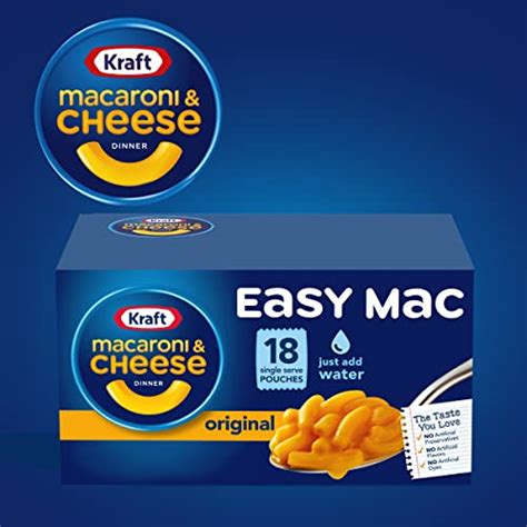 Kraft Easy Mac Original Flavor Macaroni And Cheese Meal 18 Pouches