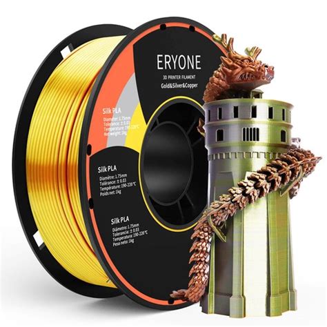 Eryone Triple Color Silk Pla Filament Gold Silver Copper