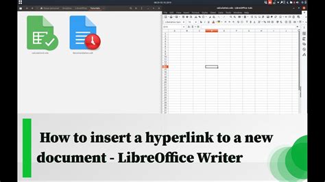 How To Insert A Hyperlink To A New Document Libreoffice Writer Youtube