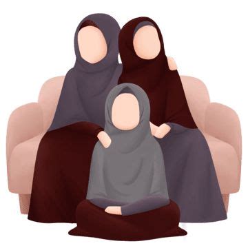 Muslimah Friends Are Sitting Together Best Friend Muslimah Sitting