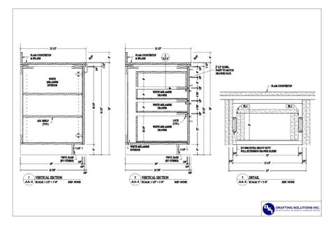 Kitchen Cabinet Section Detail Drawing Houzz Kitchen