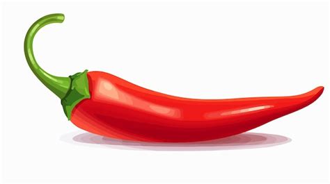 Spicy Red Hot Chili Pepper On White Background Stock Vector Cartoon Illustration Premium AI