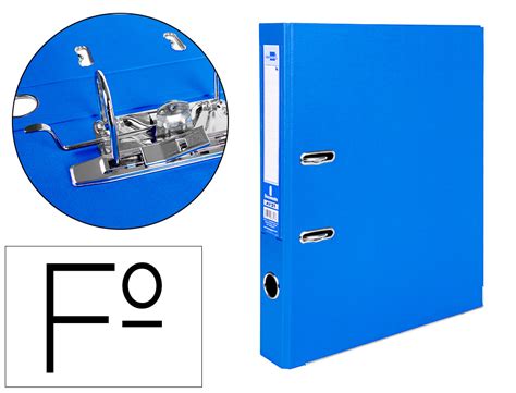 Ofiilla Archivador De Palanca Liderpapel Folio Documenta Forrado Pvc Con Rado Lomo 52 Mm Azul