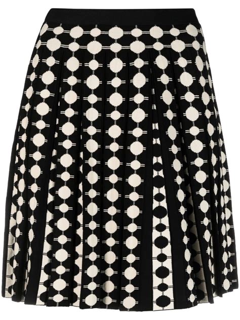 Tory Burch Polka Dot Print Pleated Skirt Farfetch