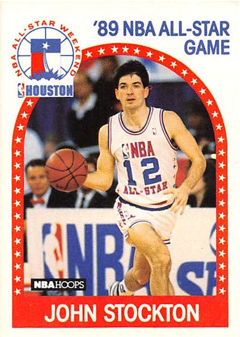 John Stockton Basketball Card Utah Jazz Hall Of Fame 1990 NBA Hoops