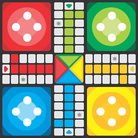 Colección de juegos de mesa ludo Vector Premium