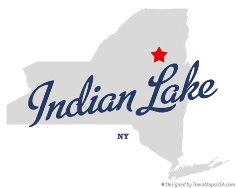 Map of Indian Lake, NY, New York