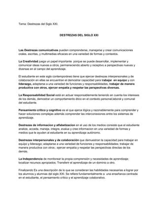 Destrezas Del Siglo Xxi PDF