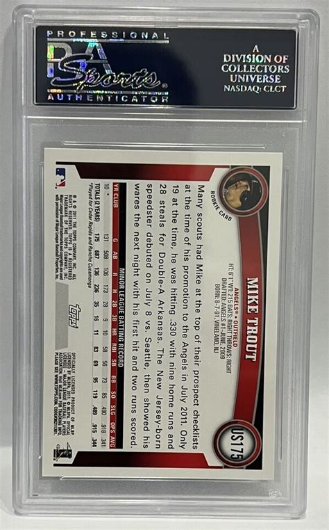 2011 Topps Update MIKE TROUT US175 RC PSA 9 Looks Better EBay