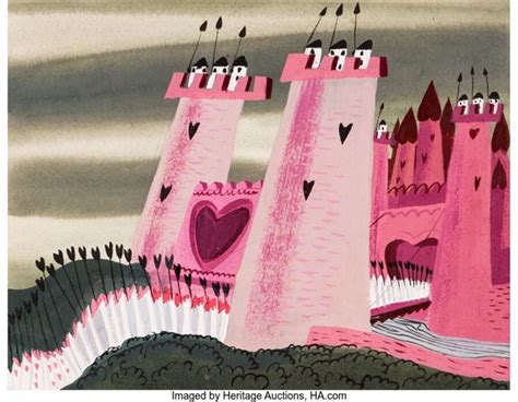 Mary Blair Alice In Wonderland Queen Of Hearts Castle Conceptcolor Key