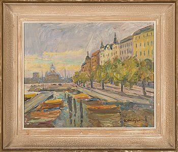 William Ahlgren Oil On Board Signed Bukowskis