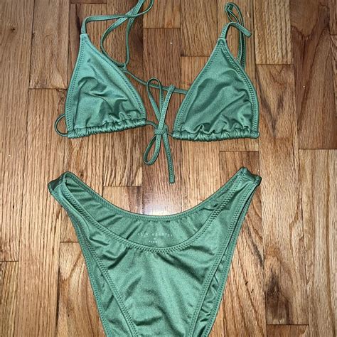 La Hearts Pacsun Front Tie Triangle Bikini Set Depop