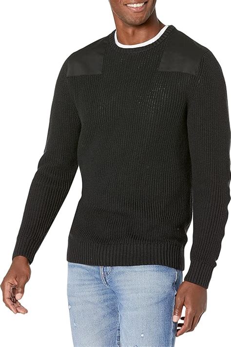 Amazon Goodthreads Men S Soft Cotton Military Sweater Clothing