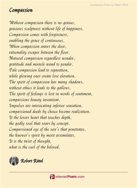 Compassion Poem by Robert Rittel