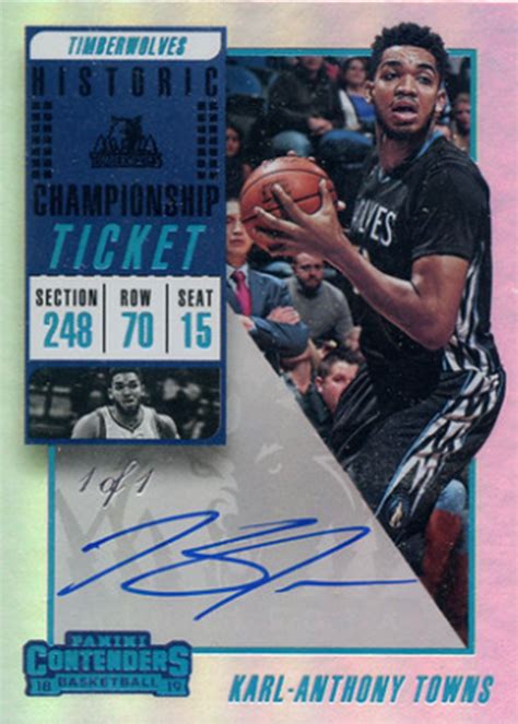 Panini Contenders Towns The Nba Card Gallery