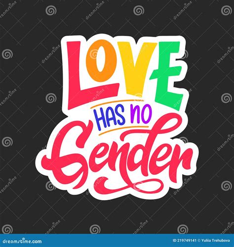 Gay Lettering Quote Lgbt Pride Slogan Human Rights And Tolerance Hand Drawn Poster Stock