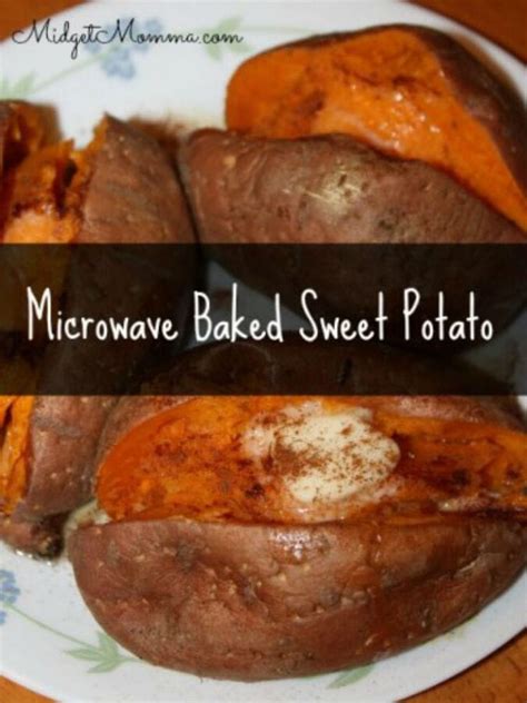 easy delicious microwave baked sweet potato midgetmomma
