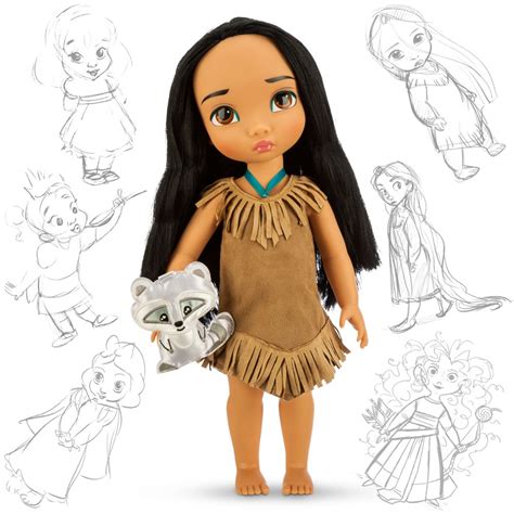 GENUINE DISNEY ANIMATORS COLLECTION PRINCESS POCAHONTAS MEEKO PLUSH ...