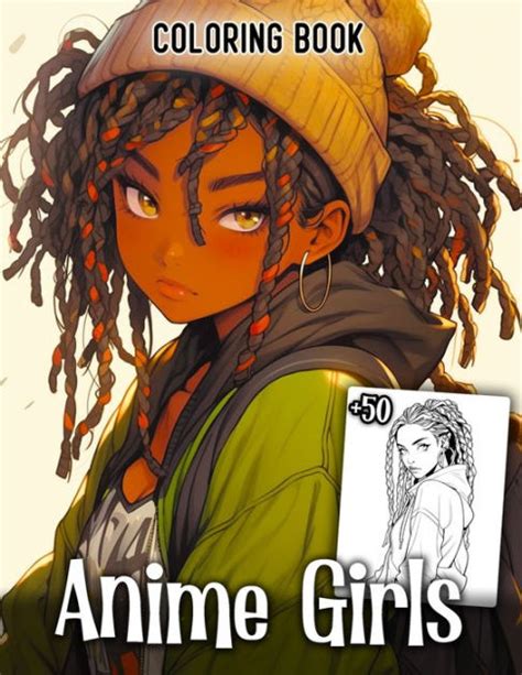 Anime Girls Coloring Book Cute And Amazing Anime Black Girls With