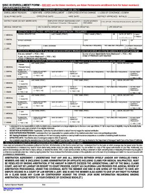 Fillable Online Cabrillo Section I Selected Coverage Required District