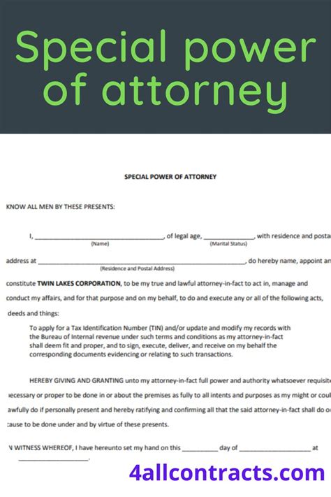 Sample Special Power Of Attorney Philippines