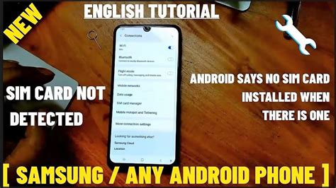 Android Says No SIM Card Installed When There Is One SIM Card Not