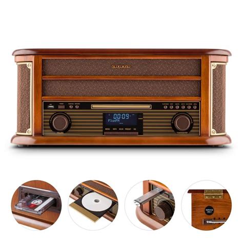 Auna Belle Epoque Retro Vintage Stereo Gramofon Vinil F