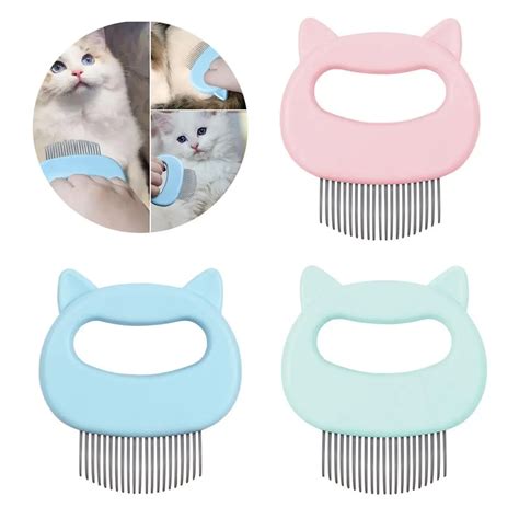 Pet Massage Brush Shell Shaped Handle Comb Pet Grooming Massage Tool To