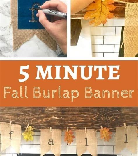 DIY Burlap Banner for Fall - A 5 Minute DIY! - The Savvy Sparrow