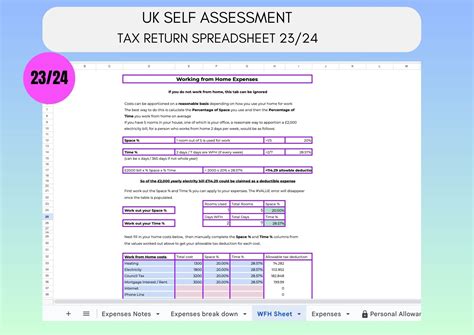 Uk Self Assessment Tax Calculation Spreadsheet For Self Employed