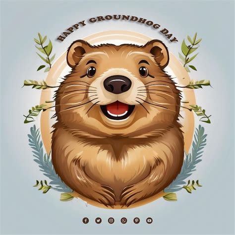 Premium PSD Happy Groundhog Day Banner Template