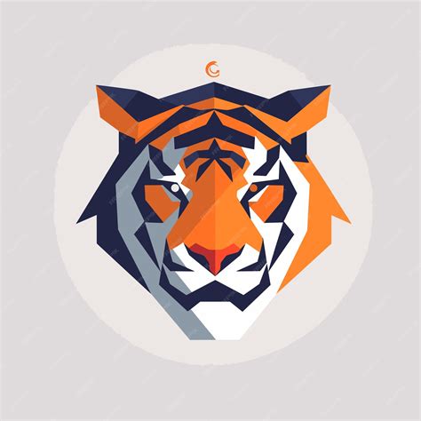 Premium Vector Hand Drawn Tiger Head Logo Design