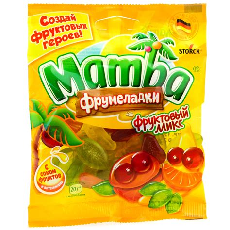Мармелад жевательный Mamba (Мамба) 72г Фрумеладки фруктовый микс купить ...