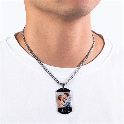 Dog Tag 1-4 Photos Necklace - GetNameNecklace