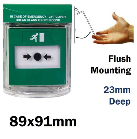 Spring Loaded Exit Button Cover Flush Mount