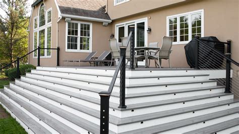 Azek decking with Cable Railing - Vintage Coastline Color