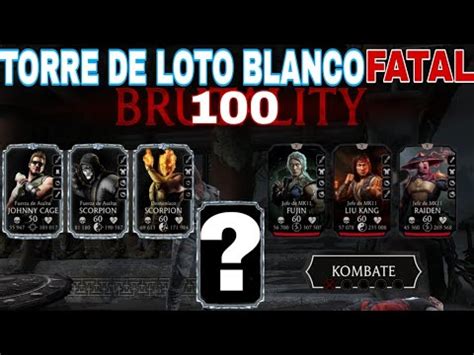 Torre De Loto Blanco Fatal Jefes Mk Fujin Liu Kang Y Raiden