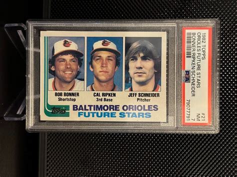 1982 Topps Orioles Future Stars Cal Ripken Jr Schneider Bonner RC 21