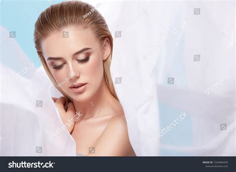 Cute Blonde Girl White Background Wearing Stock Photo Shutterstock