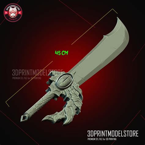 Solo Leveling Dagger Weapon Cosplay Demon King Knife Premium Stl