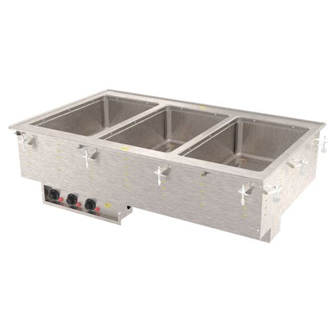 Vollrath 3640550 Modular Drop In Three Compartment Hot Food Well With Infinite Controls And