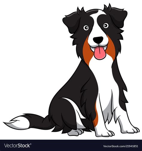 Australian shepherd cartoon dog vector image on VectorStock | Dog ...