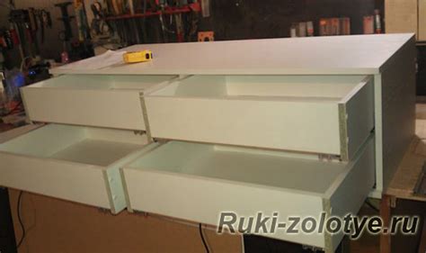 Установка выдвижных ящиков на систему tandem Blum