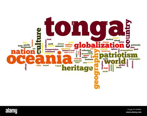 Tonga Word Cloud Stock Photo Alamy