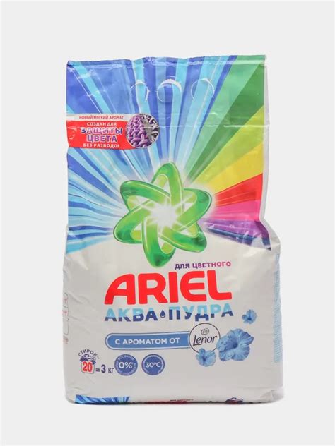 Стиральный порошок Ariel, автомат, 2 в 1, Lenor эффект, 20 стирок, 3 кг ...
