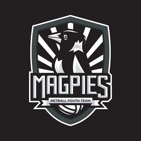 magpies mascot netball logo design 7980677 Vector Art at Vecteezy