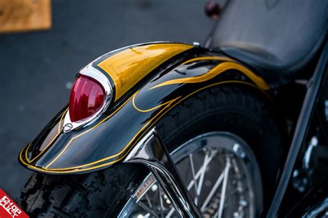 Custom Harley Davidson Rigid Chopper Frenched Tail Light Detail